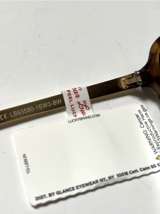 New LUCKY BRAND Double Bridge Aviator Sunglasses Tortoise Shell Acetate Brown main image 7